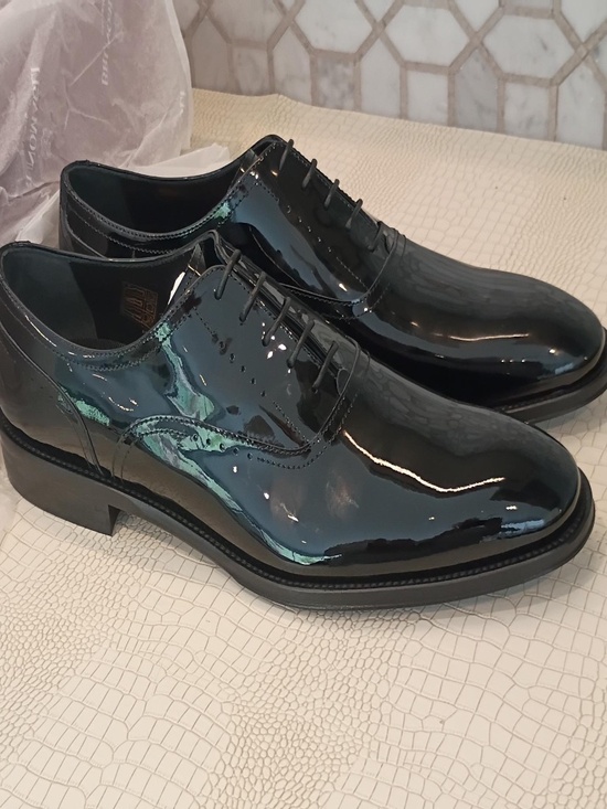Bruno Magli Arno Sera Plain-toe Balmoral Oxfords Black Patent main image 4